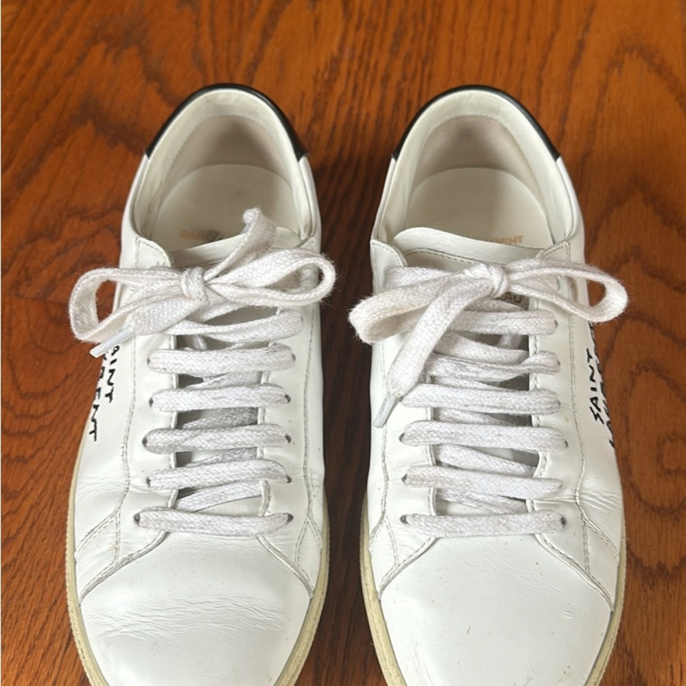 Saint Laurent White Sneakers, Women’s, 7.5 - Picture 2 of 6
